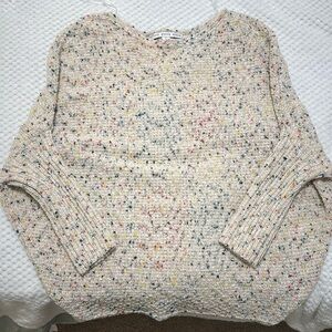 HYFVE (@Von Maur) cream/multicolored baggy knit sweater, size L